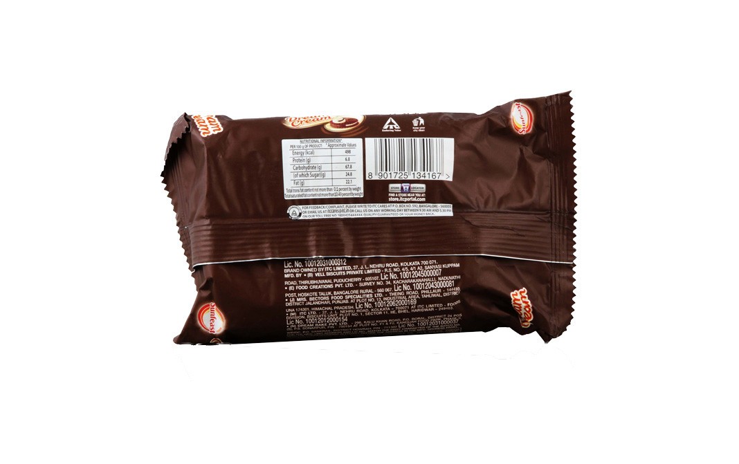 Sunfeast Dream Cream Choco Vanilla Biscuits   Pack  120 grams